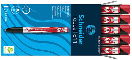 PIÓRO KULKOWE SCHNEIDER TOPBALL 811 CZERWONE 0.5MM