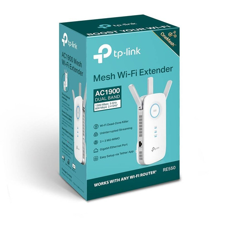 TP-LINK WZMACNIACZ SYGNAŁU RE550 REPEATER WIFI AC1900