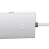HUB 4W1 BASEUS LITE SERIES USB-C DO 4X USB 3.0 + USB-C, 25CM (BIAŁY)