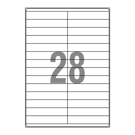 ETYKIETY SAMOPRZYLEPNE 20X105MM EMERSON 013 QCT BIAŁE 100ARK*28SZT