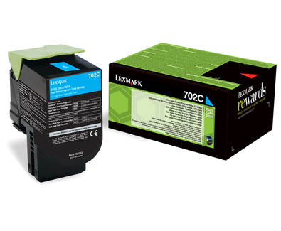 TONER ORYGINALNY LEXMARK 70C20C0 CYAN 1000 STRON
