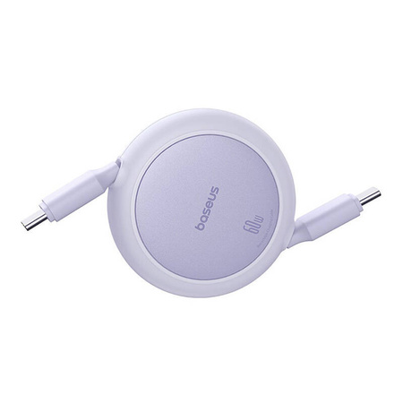 KABEL USB BASEUS FREE2PULL MINI USB-C DO USB-C 60W, 1M (FIOLETOWY)