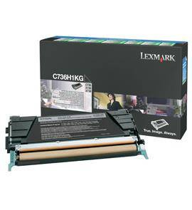 TONER ORYGINALNY LEXMARK C736H1KG CZARNY 12000 STRON