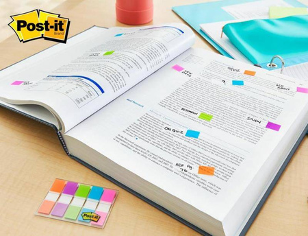 ZAKŁADKI INDEKSUJĄCE FOLIOWE 11,9X43,1MM 3M POST-IT® 683-5CB MIX*5 5*20SZT