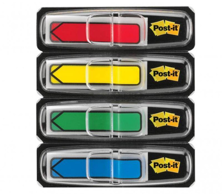 ZAKŁADKI INDEKSUJĄCE FOLIOWE 11,9X43,1MM 3M POST-IT® 684-ARR3 MIX*4 4*24SZT