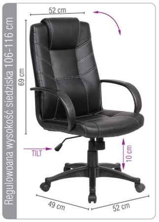 FOTEL BIUROWY OFFICE PRODUCTS CORSICA CZARNY