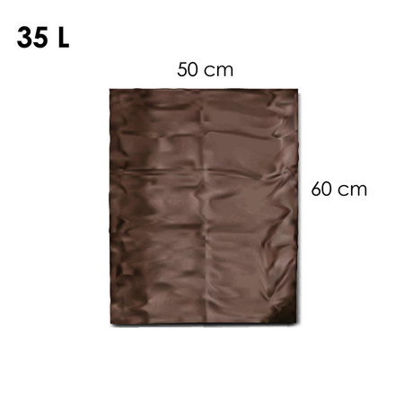 WORKI NA ŚMIECI LDPE BRĄZOWE 35L 20SZT