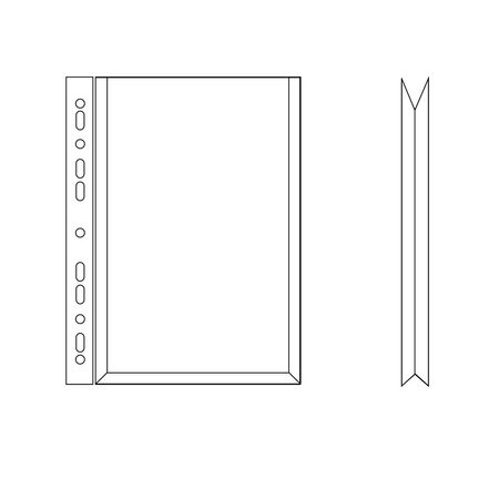 KOSZULKI KRYSTALICZNE A4 D.RECT POSZERZANE PVC 170MIC 10SZT