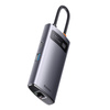 HUB 4W1 BASEUS METAL GLEAM SERIES, USB-C DO 3X USB 3.0 + ETHERNET RJ45
