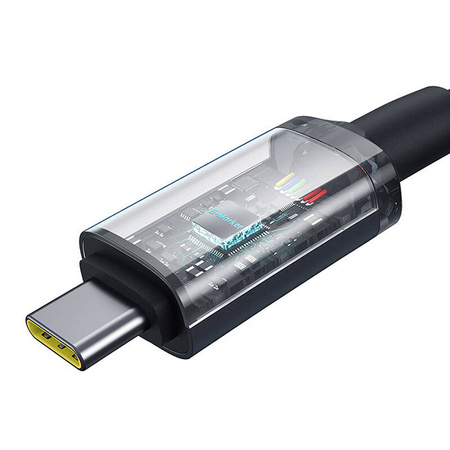 KABEL USB-C DO USB-C BASEUS CRYSTAL SHINE 100W, 1,5M 20GB (CZARNY)