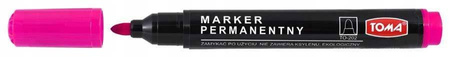 MARKER PERMANENTNY TOMA TO-202 RÓŻOWY OKRĄGŁA KOŃCÓWKA