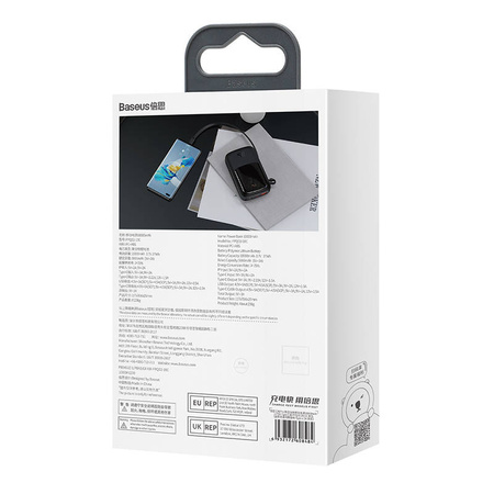 POWERBANK BASEUS QPOW PRO Z KABLEM USB-C, USB-C, USB, 10000MAH, 22.5W (CZARNY)