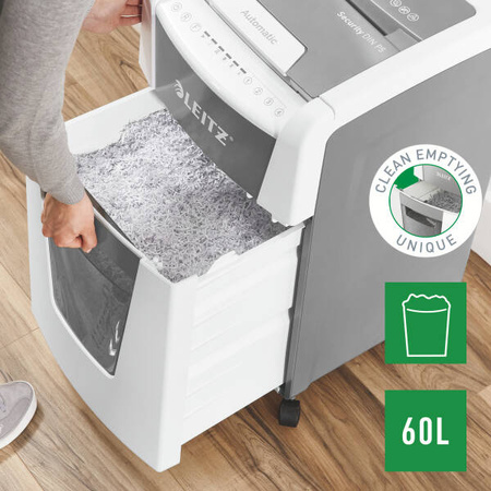 NISZCZARKA P-5 A4 LEITZ IQ OFFICE 300 80160000 8 KARTEK 2X15MM 60 LITRÓW