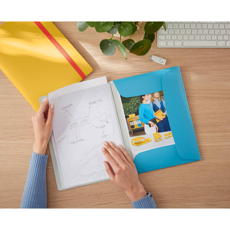 ALBUM OFERTOWY A4 LEITZ COSY 46700061 MORSKI NIEBIESKI 20 KOSZULEK