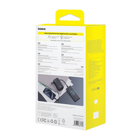 POWERBANK BASEUS QPOW 2 20000MAH 30W 2XUSB-C (CZARNY)
