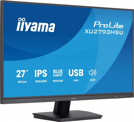 IIYAMA MONITOR 27 CALI XU2793HSU-B7 IPS.HDMI.DP.2X2W.1MS.100HZ.USBX2.300CD/M2.FLICKERFREE