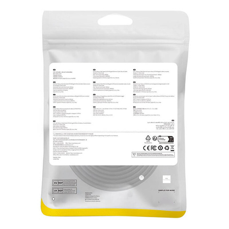 KABEL SIECIOWY KAT. 8 BASEUS ETHERNET RJ45, 40GBPS, 8M (CZARNY)