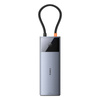 HUB 10W1 BASEUS METAL GLEAM II SERIES, USB-C DO 1XHDMI, USB-A (10GBPS), USB-C, 2XUSB-A, ETHERNET RJ45, KARTA SD/TF, MINI-JACK 3,5MM, USB-C(PD)