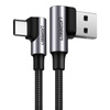 Kabel UGREEN US176 USB-A-USB-C 1m kątowy (czarny)