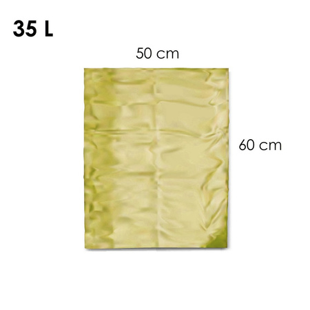 WORKI NA ŚMIECI LDPE ŻÓŁTE 35L 20SZT