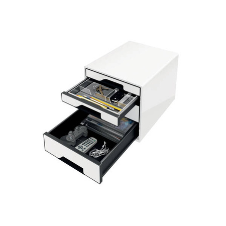 POJEMNIK Z SZUFLADAMI 287X363X270MM LEITZ WOW CUBE 52521001 CZARNY 4 SZUFLADY