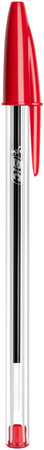 Długopis BIC CRISTAL 847899 czerwony 1.0mm przezroczysta obudowa