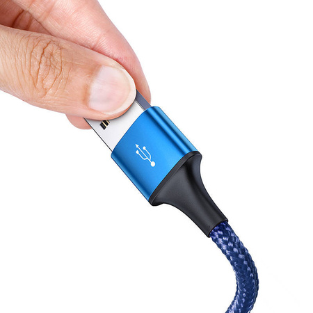 Kabel USB 3w1 Baseus Rapid Series, micro USB / Lightning / USB-C, 20W, 1.2m (niebieski)