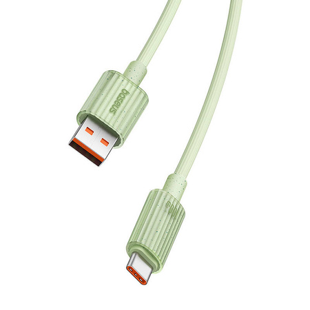 Kabel szybko ładujący Baseus USB do USB-C Habitat Series 100W, 2m (zielony)