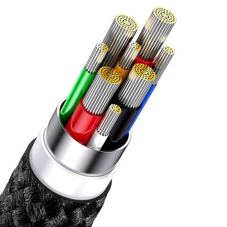 KABEL USB 3W1 BASEUS FLASH SERIES 2, USB-C + MICRO USB + LIGHTNING, 100W, 1.5M (CZARNY)