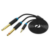KABEL AUDIO 3,5MM TRS DO 2X 6,35MM VENTION BACBF 1M CZARNY