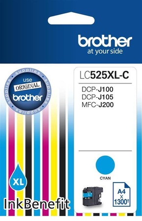TUSZ ORYGINALNY BROTHER LC525XLC CYAN 1300 STRON
