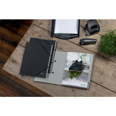 TECZKA SEGREGUJĄCA A4 LEITZ RECYCLE 39150095 CZARNY KARTON 12 PRZEGRÓDEK