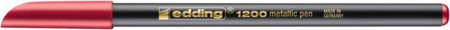 PISAK Z CIENKĄ KOŃCÓWKĄ EDDING 1200 METALICZNY CZERWONY 1-3MM