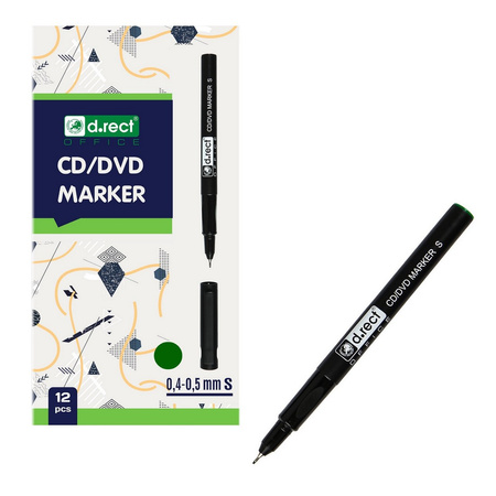 MARKER CD/DVD D.RECT ZIELONY 0.4-0.5MM