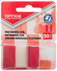 ZAKŁADKI INDEKSUJĄCE FOLIOWE 25X43MM OFFICE PRODUCTS CZERWONE 50 SZT