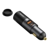 Ładowarka samochodowa Baseus Share Together Fast z gniazdem zapalniczki, 2x USB, 120W (szara)