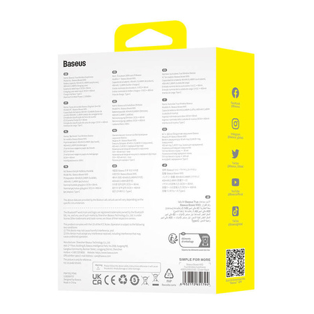 SŁUCHAWKI TWS BASEUS BOWIE WX5 (CZARNY)