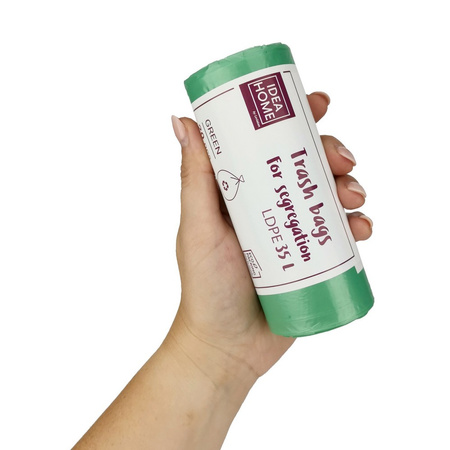 WORKI NA ŚMIECI LDPE ZIELONE 35L 20SZT