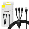 KABEL USB 3W1 BASEUS FLASH II, USB-C + MICRO USB + LIGHTNING, 66W, 1.2M (CZARNY)
