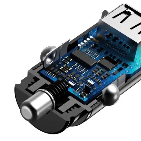 ŁADOWARKA SAMOCHODOWA BASEUS CIRCULAR 2XUSB QC3.0 5A 30W (CZARNA)