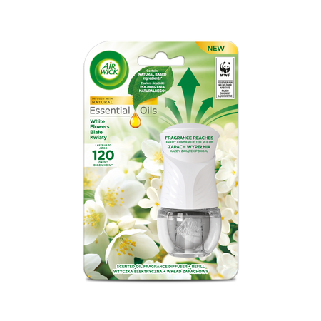 ODŚWIEŻACZ POWIETRZA URZĄDZENIE + WKŁAD AIR WICK ELECTRIC BIAŁE KWIATY 19ML