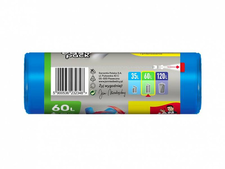 WORKI JAN NIEZBĘDNY EASY-PACK NIEBIESKIE 60L 20 SZT