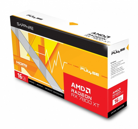 SAPPHIRE TECHNOLOGY KARTA GRAFICZNA RADEON RX 7800 XT GAMING 16G GDDR6 256BIT 2DP/2HDMI