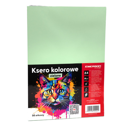 PAPIER KSERO KOLOR A4 EMERSON ZIELONY 80G 50 ARK
