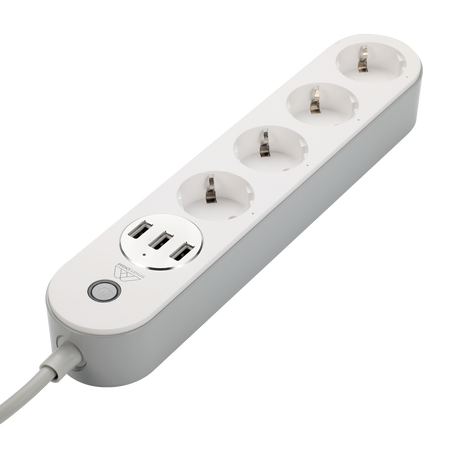 LISTWA ZASILAJĄCA 10A AC-4 / USB-3 DGM PS-W1043 1100W - 2300W AC 110V-230V; 50/60HZ WIFI 2.4