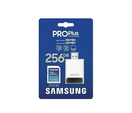 SAMSUNG KARTA PAMIĘCI SD PRO PLUS MB-SD256SB/WW 256GB + CZYTNIK
