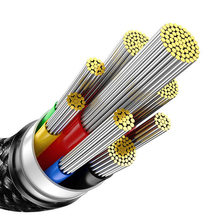 KABEL USB-C DO USB-C BASEUS TUNGSTEN GOLD 240W 1M (CZARNY)