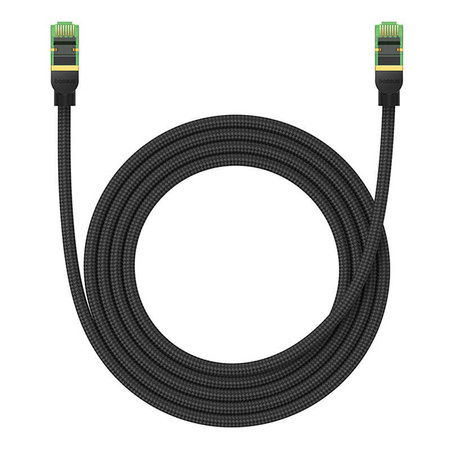 KABEL SIECIOWY W OPLOCIE KAT. 8 BASEUS ETHERNET RJ45, 40GBPS, 2M (CZARNY)
