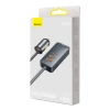Ładowarka samochodowa Baseus Share Together z przedłużaczem, 3x USB, USB-C, 120W (szara)