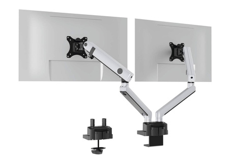 RAMIĘ NA 2 MONITORY STANOWISKO STACJONARNE DURABLE SELECT PLUS 509723 SREBRNE